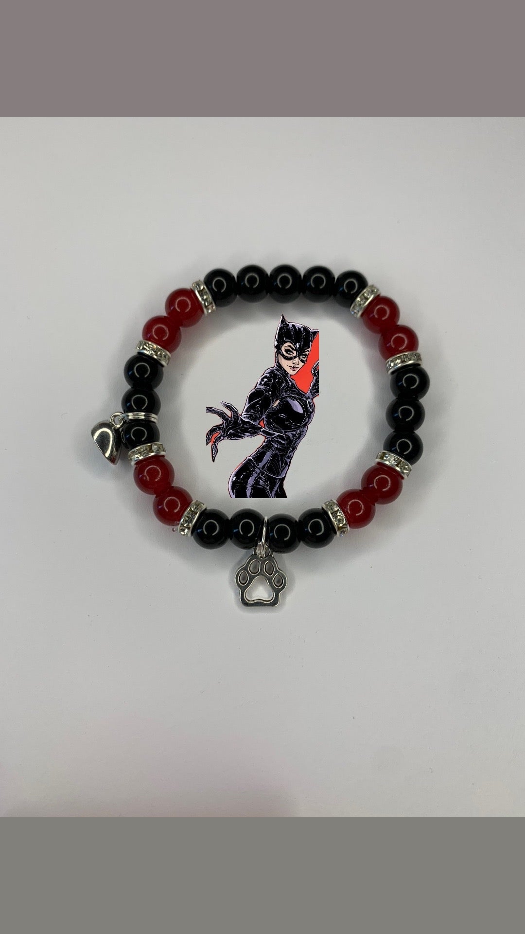 Spiderman beaded bracelet